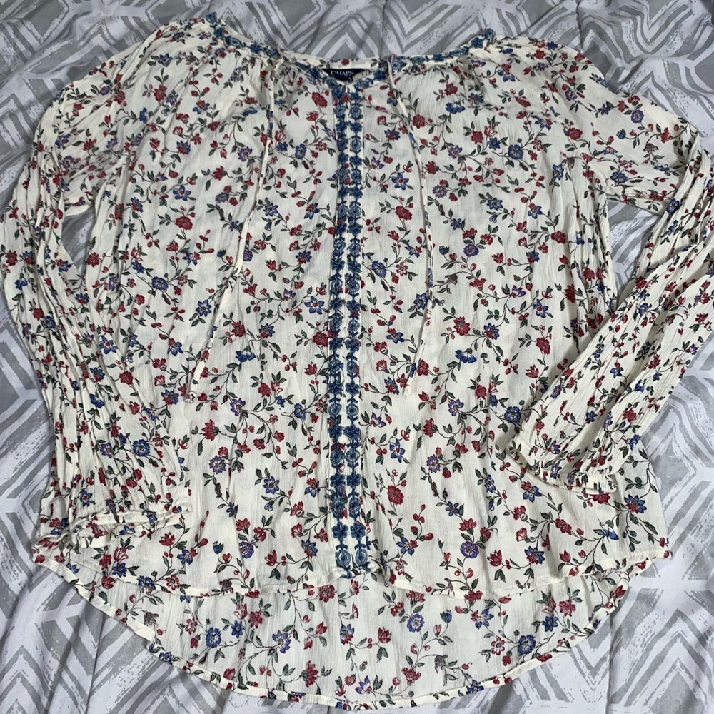 Chaps Flowery Blouse